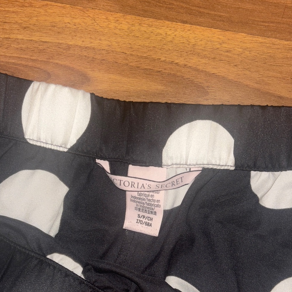 Victoria's Secret Black and White Polka Dot Pajama Shorts | Small - Picture 2 of 3